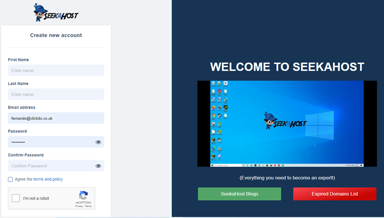 Signup for WP hosting Manager
